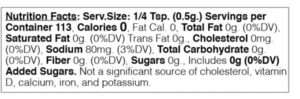 chili lime nutritional facts