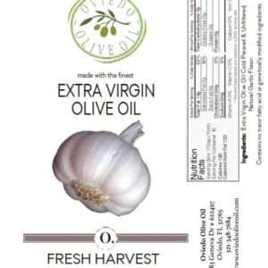 fresh harvet garlic olive oil, oviedo olive oil