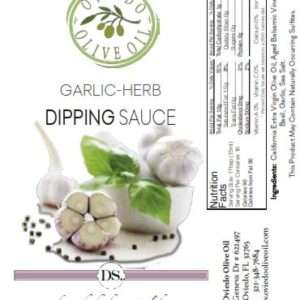 garlic herb dipping sauce, dipping oils, oviedo olive oils