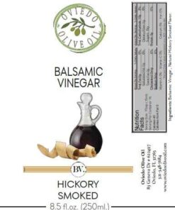 hickory smoked vinegar, smoked balsamic vinegar, hickory infused balsamic vinegar, oviedo olive oil
