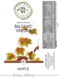 maple balsamic vinegar, oviedo olive oil vinegar, oviedo olive oil