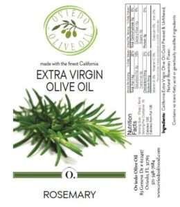rosemary infused olive oil, oviedo olive oil, roasemary flavored oil
