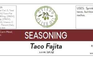 fajita taco seasoning, seasoning, rubs, spices, oviedo olive oil spices