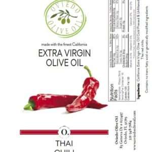 thai chili olive oil, infused olive oil, oviedo olive oil