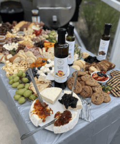 grazing table, charcuterie board