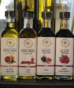 Oviedo Sampler Pack, oviedo gift sets, thai chili, garlic, blood orange, fig balsamic, dark raspberry balsamic, traditional balsamic