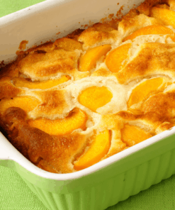 peach cobbler, fruit cobbler, balsamic vinegar roasted cobbler