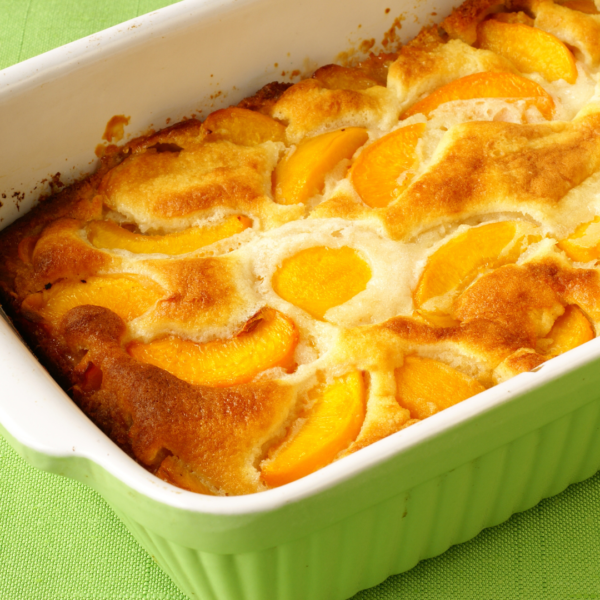 peach cobbler, fruit cobbler, balsamic vinegar roasted cobbler