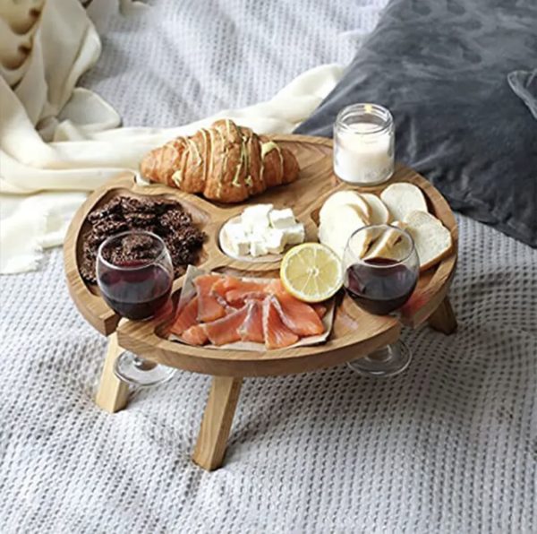 Mini Folding Picnic Charcuterie Table - Image 2