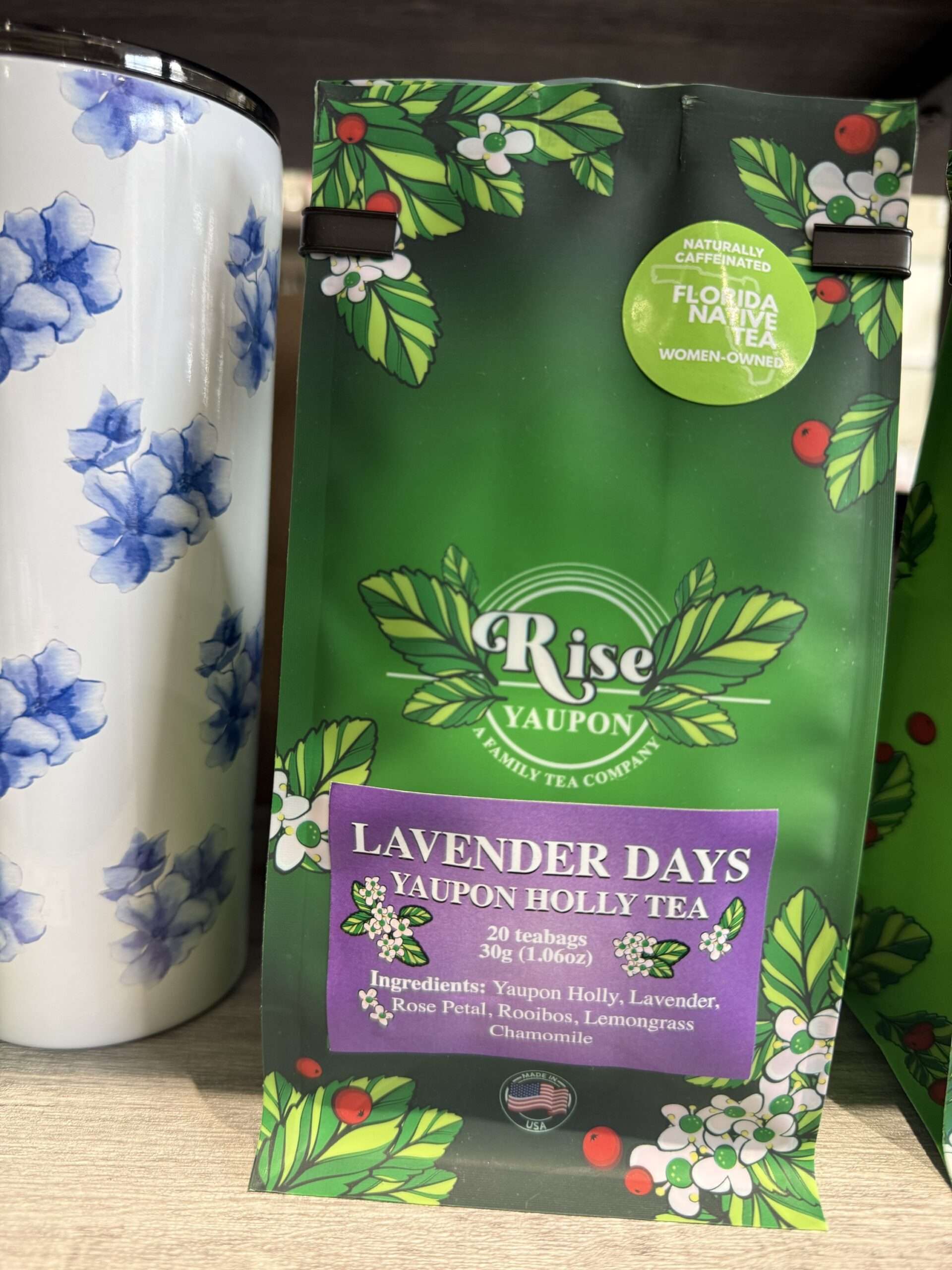 Seasonal Yaupon, Lavender Daze Yaupon Tea, Rise Yaupon Lavender tea