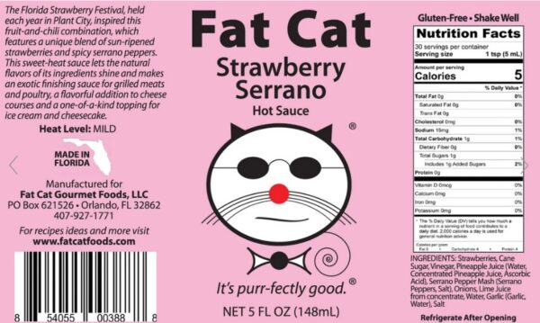 fat cat strawberry serrano nutrition