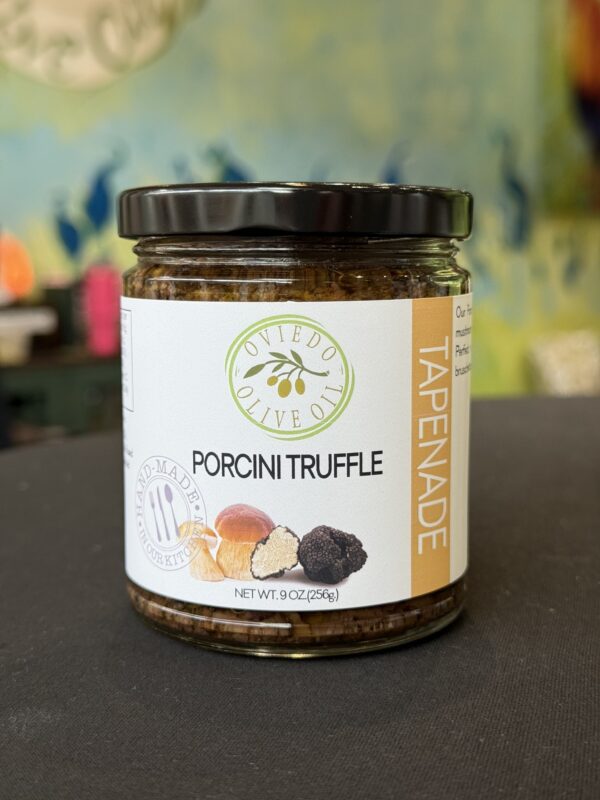 Porcini truffle tapenade, truffle tapenade, mushroom tapenade, tapenade, caviar of the olive world