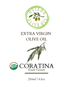 Coratina EVOO, highest polyphenol olive oil, non-bitter olive oil, bold olive oil. single estate olive oil