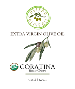 Coratina EVOO, highest polyphenol olive oil, non-bitter olive oil, bold olive oil. single estate olive oil