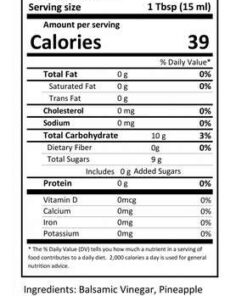 Alternative view of Pineapple Balsamic Vinegar