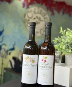 750ml olive oil, 750ml balsamic vinegar, Garlic Herb evoo, White Raspberry balsamic vinegar
